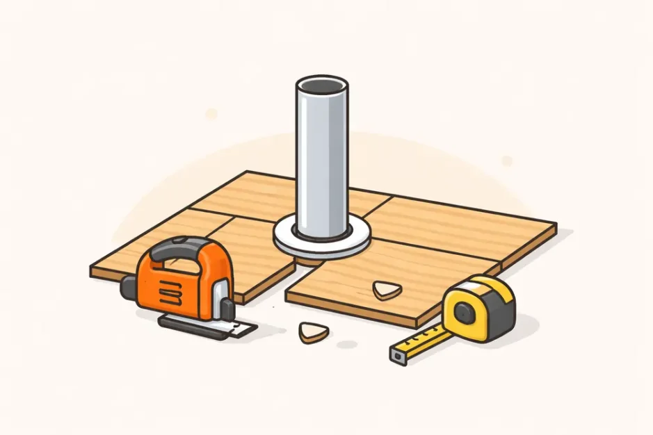 Какой зазор оставлять у ламината возле труб